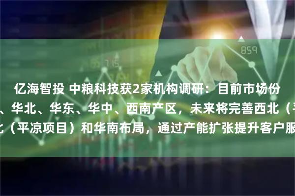 亿海智投 中粮科技获2家机构调研：目前市场份额居前列，已布局东北、华北、华东、华中、西南产区，未来将完善西北（平凉项目）和华南布局，通过产能扩张提升客户服务能力（附调研问答）